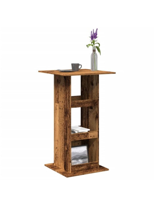 Barový stůl s úložným prostorem old wood 60 x 60 x 102 cm