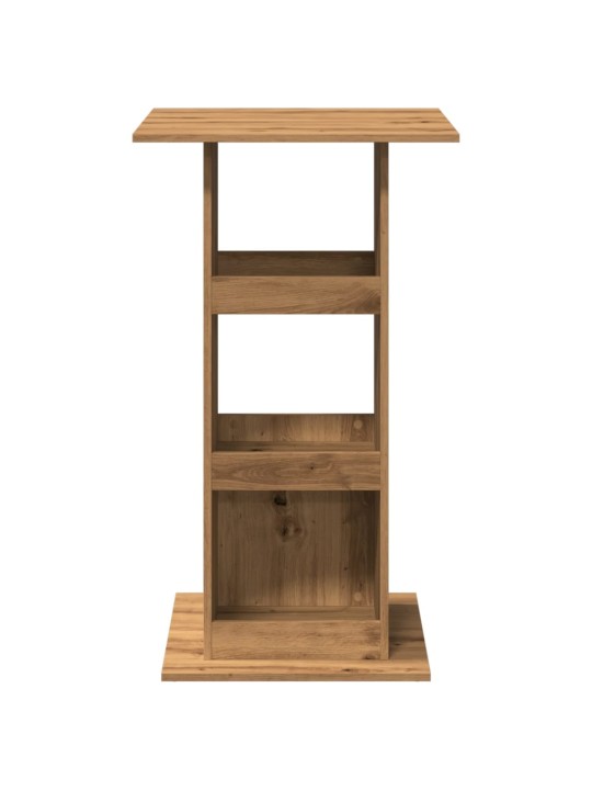 Barový stůl s úložným prostorem dub artisan 60 x 60 x 102 cm