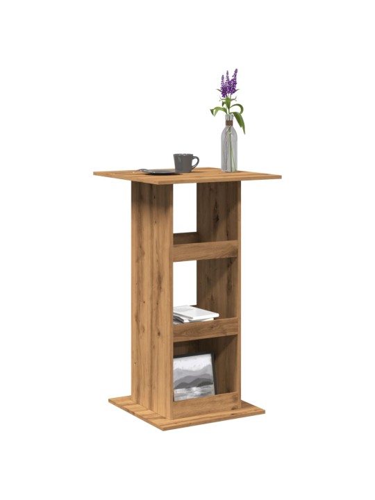 Barový stůl s úložným prostorem dub artisan 60 x 60 x 102 cm
