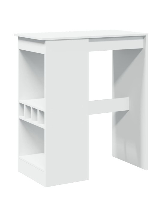 Barový stůl s regály bílý 90 x 47,5 x 103,5 cm kompozitní dřevo