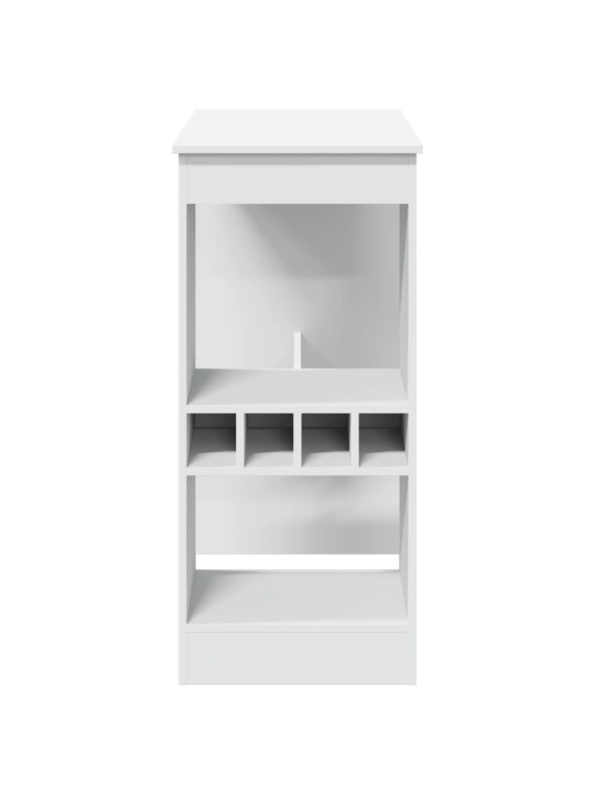 Barový stůl s regály bílý 90 x 47,5 x 103,5 cm kompozitní dřevo