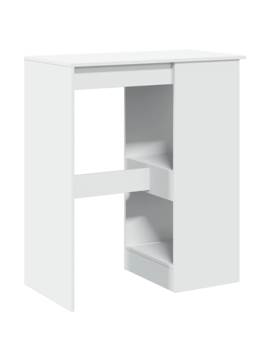 Barový stůl s regály bílý 90 x 47,5 x 103,5 cm kompozitní dřevo
