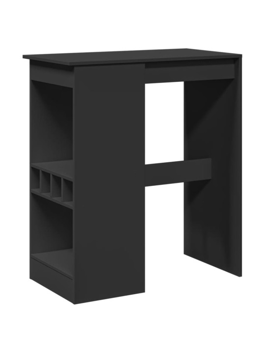 Barový stůl s regály černý 90x47,5x103,5 cm kompozitní dřevo