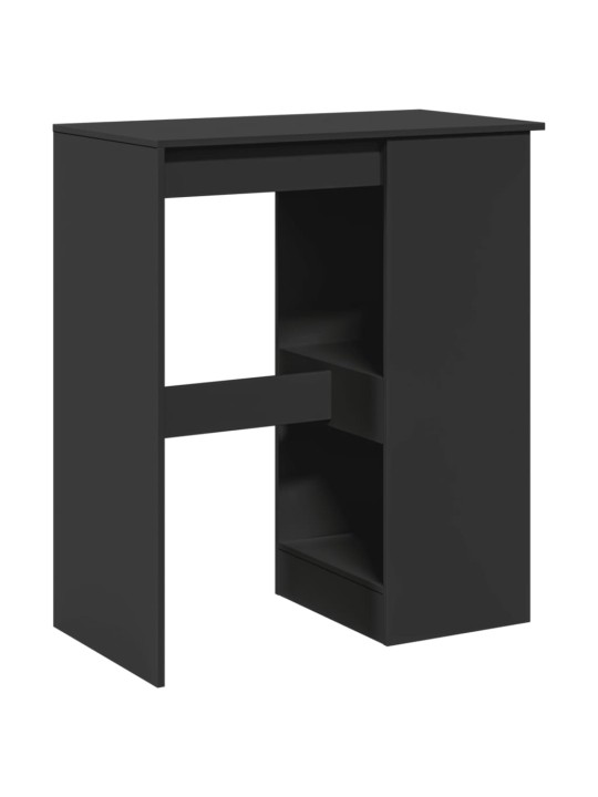 Barový stůl s regály černý 90x47,5x103,5 cm kompozitní dřevo