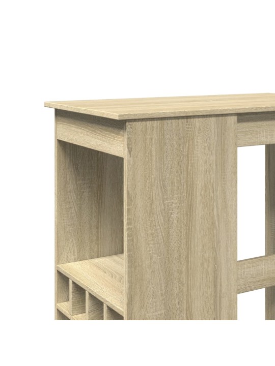 Barový stůl s regály dub sonoma 90 x 47,5 x 103,5 cm kompozit
