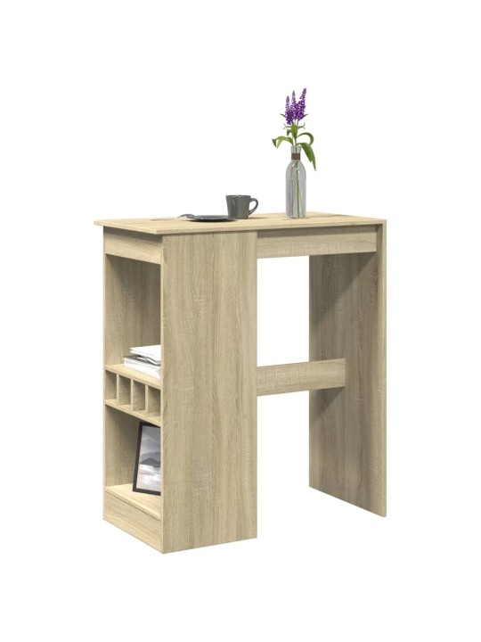 Barový stůl s regály dub sonoma 90 x 47,5 x 103,5 cm kompozit