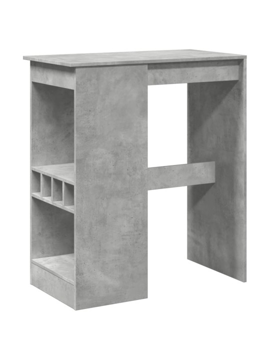 Barový stůl s regály betonově šedý 90x47,5x103,5 cm kompozit