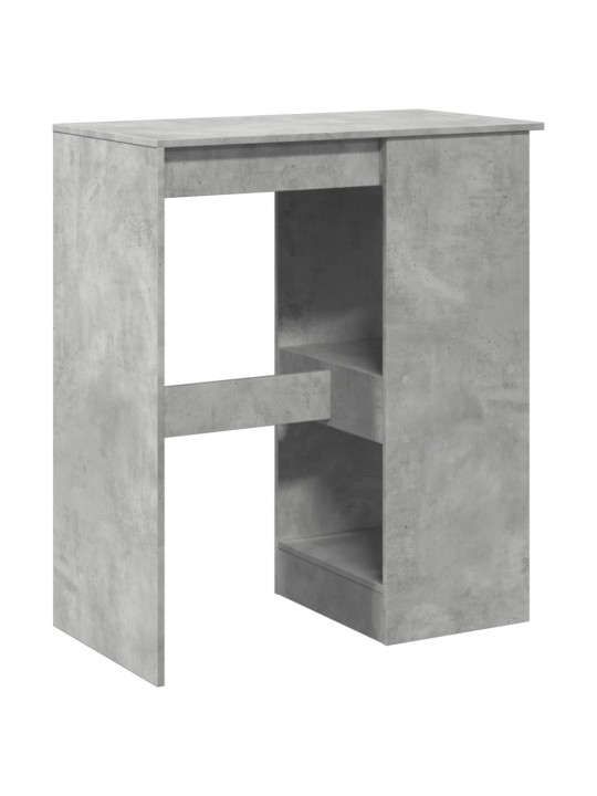 Barový stůl s regály betonově šedý 90x47,5x103,5 cm kompozit