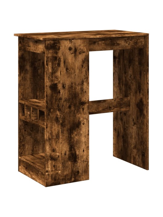 Barový stůl s regály kouřový dub 90 x 47,5 x 103,5 cm kompozit