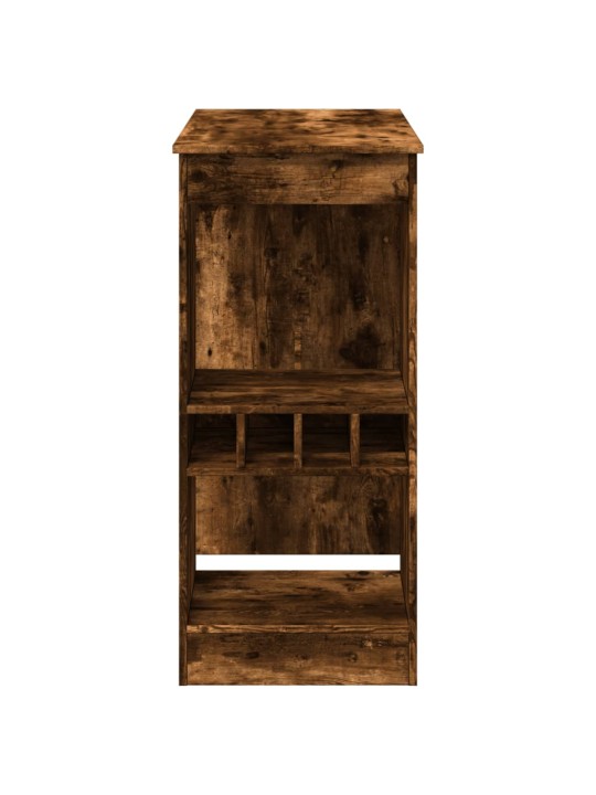 Barový stůl s regály kouřový dub 90 x 47,5 x 103,5 cm kompozit