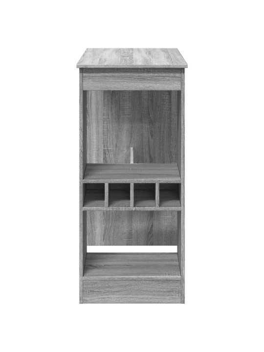Barový stůl s regály šedý sonoma 90 x 47,5 x 103,5 cm kompozit