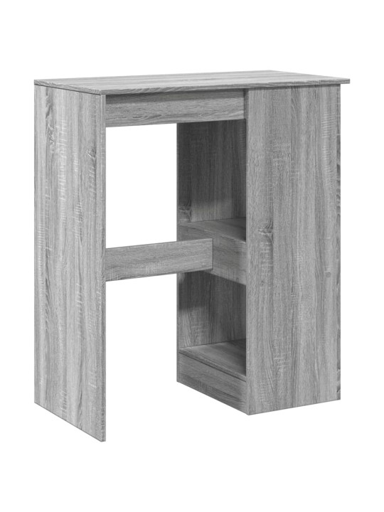 Barový stůl s regály šedý sonoma 90 x 47,5 x 103,5 cm kompozit