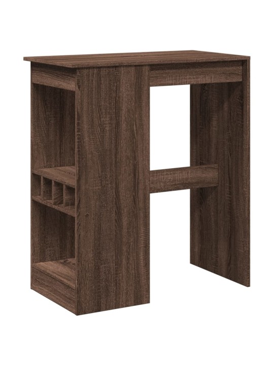 Barový stůl s regály hnědý dub 90 x 47,5 x 103,5 cm kompozit