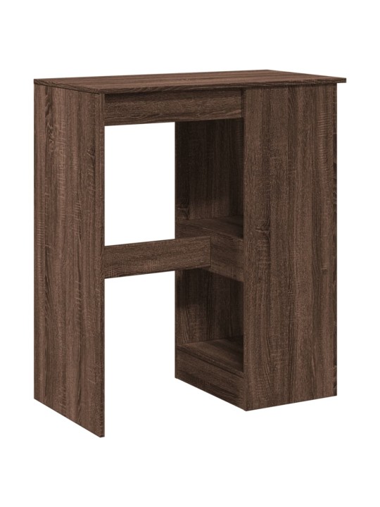 Barový stůl s regály hnědý dub 90 x 47,5 x 103,5 cm kompozit
