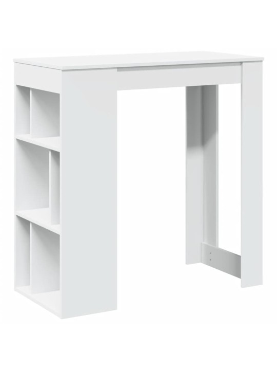 Barový stůl s regály bílý 102 x 50 x 103,5 cm kompozitní dřevo