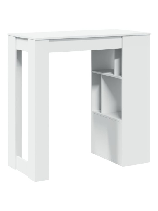 Barový stůl s regály bílý 102 x 50 x 103,5 cm kompozitní dřevo
