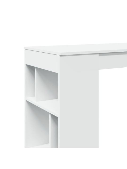 Barový stůl s regály bílý 102 x 50 x 103,5 cm kompozitní dřevo