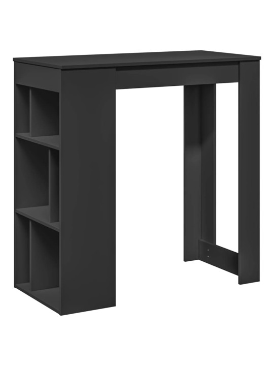 Barový stůl s regály černý 102 x 50 x 103,5 cm kompozitní dřevo