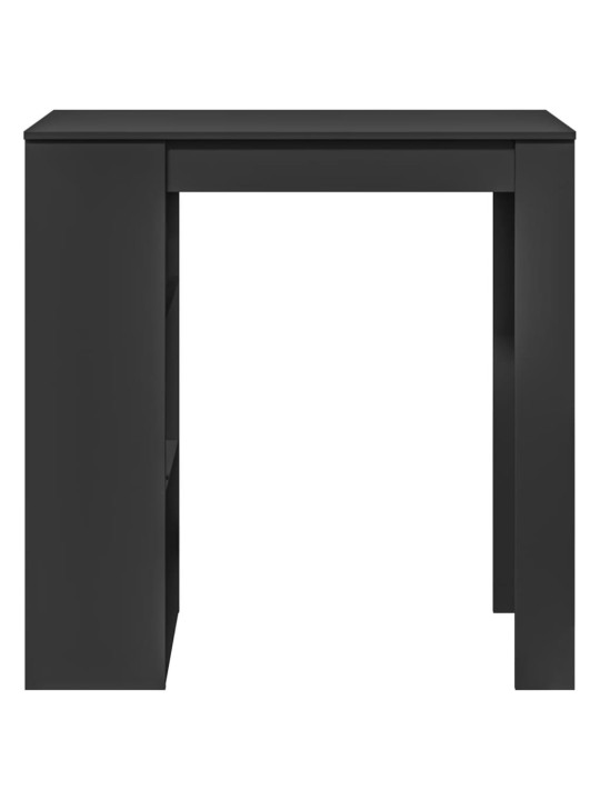 Barový stůl s regály černý 102 x 50 x 103,5 cm kompozitní dřevo