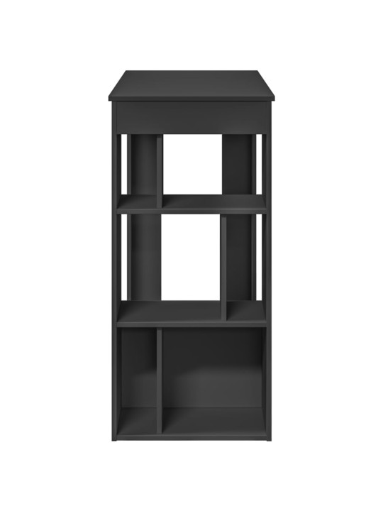 Barový stůl s regály černý 102 x 50 x 103,5 cm kompozitní dřevo