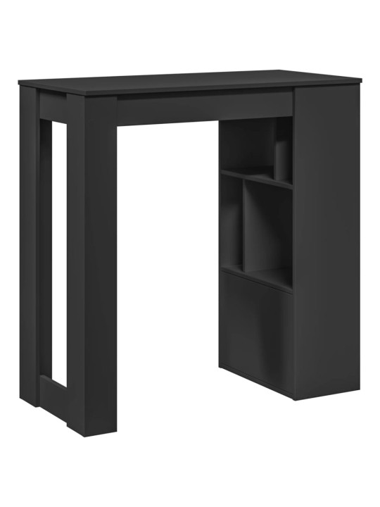 Barový stůl s regály černý 102 x 50 x 103,5 cm kompozitní dřevo