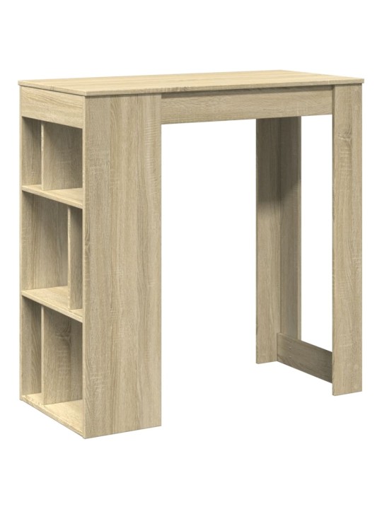 Barový stůl s regály dub sonoma 102 x 50 x 103,5 cm kompozit
