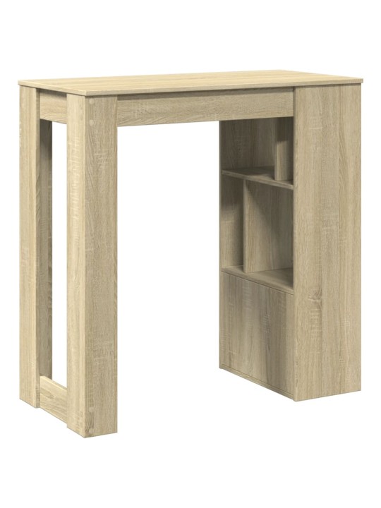 Barový stůl s regály dub sonoma 102 x 50 x 103,5 cm kompozit
