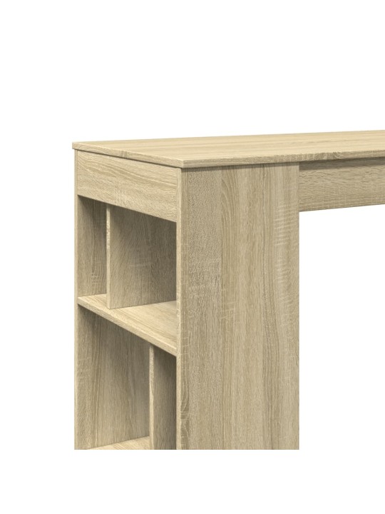 Barový stůl s regály dub sonoma 102 x 50 x 103,5 cm kompozit