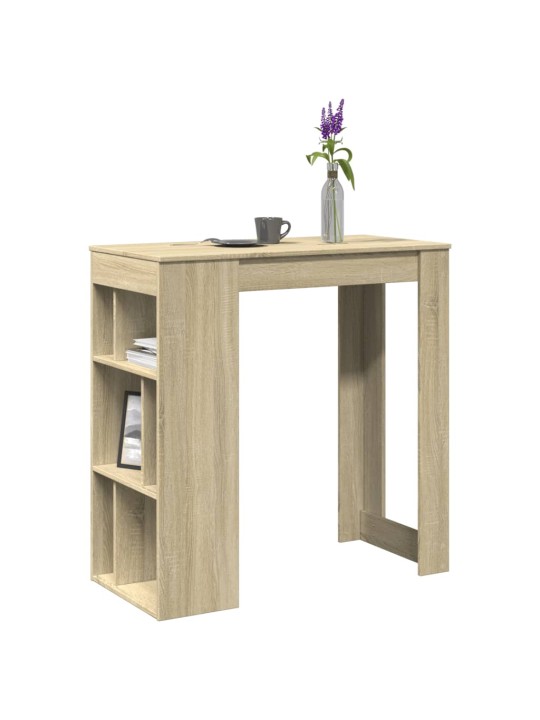 Barový stůl s regály dub sonoma 102 x 50 x 103,5 cm kompozit