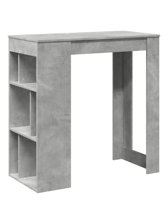 Barový stůl s regály betonově šedý 102 x 50 x 103,5 cm kompozit