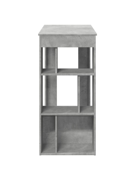 Barový stůl s regály betonově šedý 102 x 50 x 103,5 cm kompozit