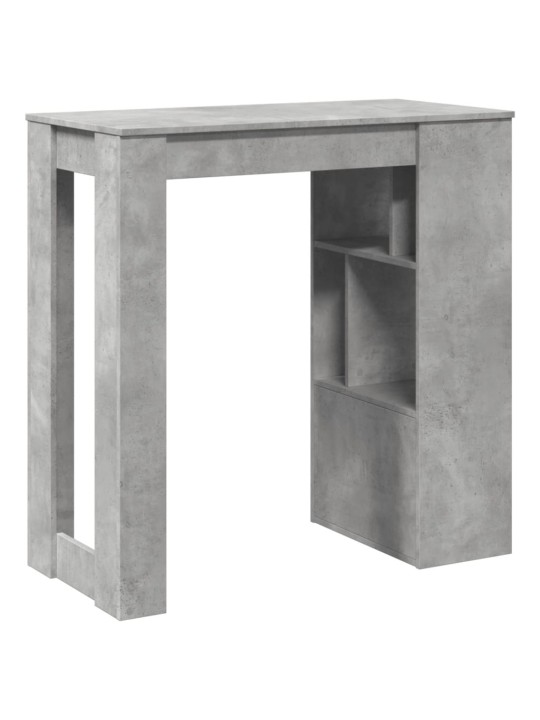 Barový stůl s regály betonově šedý 102 x 50 x 103,5 cm kompozit