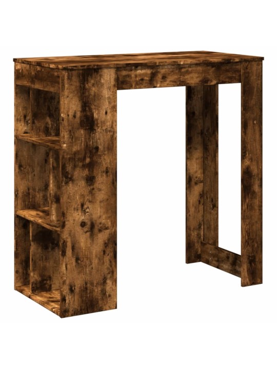 Barový stůl s regály kouřový dub 102 x 50 x 103,5 cm kompozit