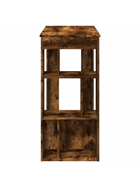 Barový stůl s regály kouřový dub 102 x 50 x 103,5 cm kompozit