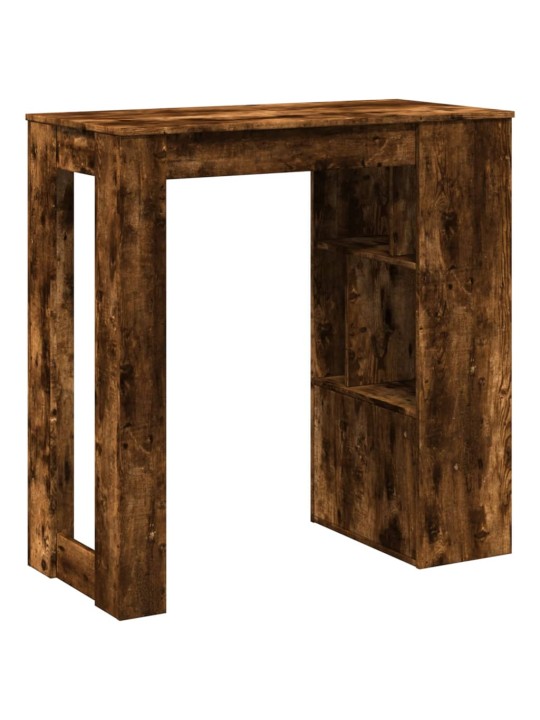 Barový stůl s regály kouřový dub 102 x 50 x 103,5 cm kompozit