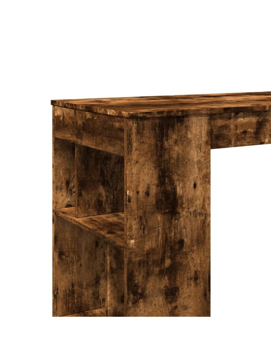 Barový stůl s regály kouřový dub 102 x 50 x 103,5 cm kompozit