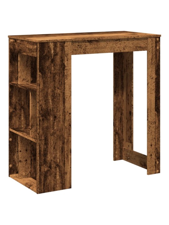 Barový stůl s regály old wood 102x50x103,5 cm kompozitní dřevo