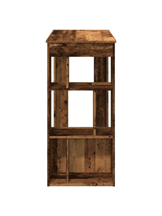 Barový stůl s regály old wood 102x50x103,5 cm kompozitní dřevo