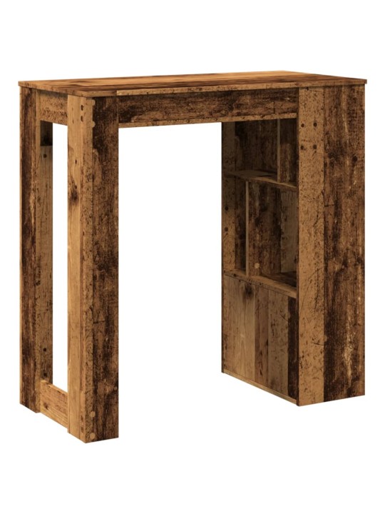 Barový stůl s regály old wood 102x50x103,5 cm kompozitní dřevo