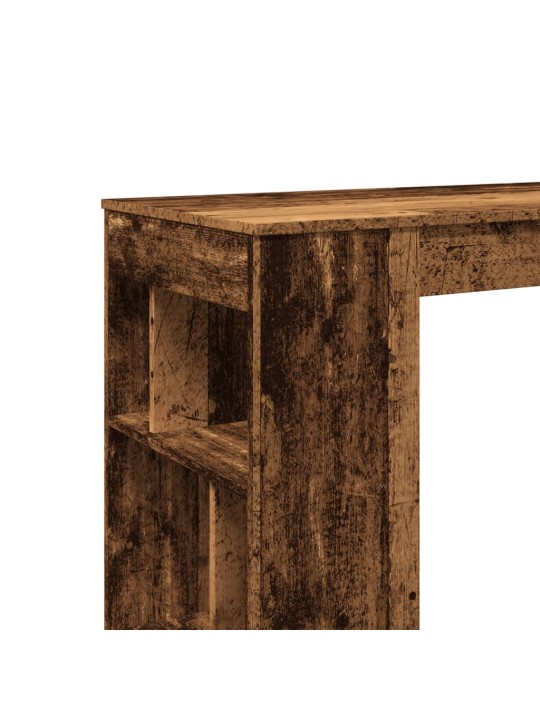 Barový stůl s regály old wood 102x50x103,5 cm kompozitní dřevo
