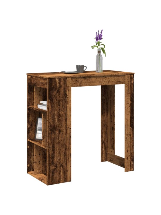 Barový stůl s regály old wood 102x50x103,5 cm kompozitní dřevo