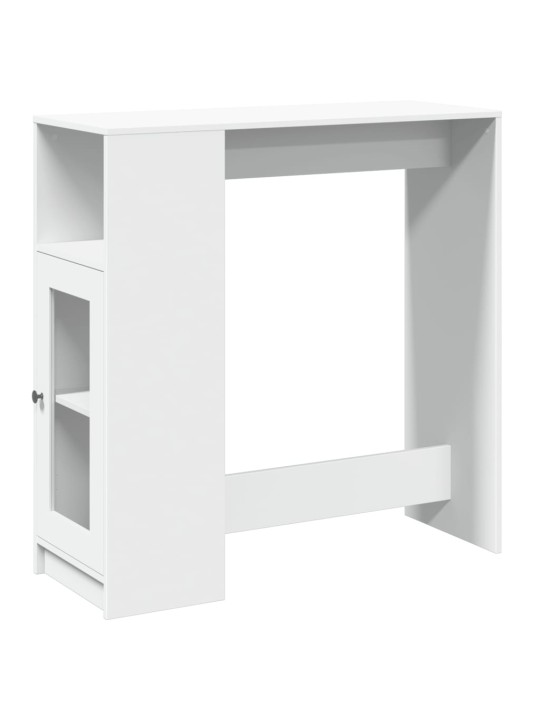 Barový stůl s regály bílý 101 x 40 x 103,5 cm kompozitní dřevo