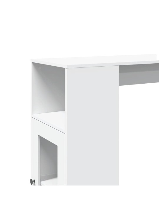 Barový stůl s regály bílý 101 x 40 x 103,5 cm kompozitní dřevo