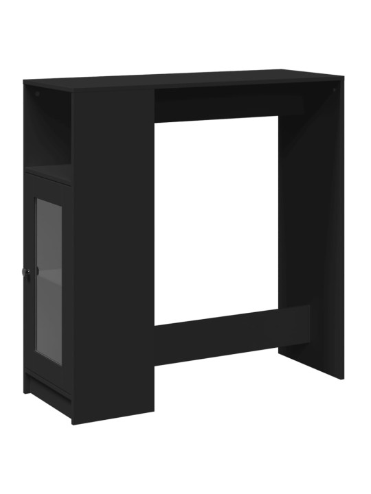 Barový stůl s regály černý 101 x 40 x 103,5 cm kompozitní dřevo