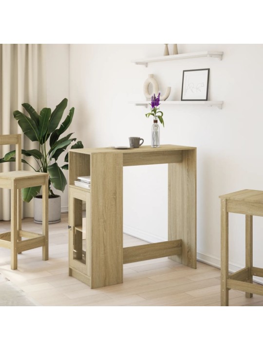 Barový stůl s regály dub sonoma 101 x 40 x 103,5 cm kompozit