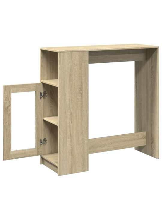 Barový stůl s regály dub sonoma 101 x 40 x 103,5 cm kompozit