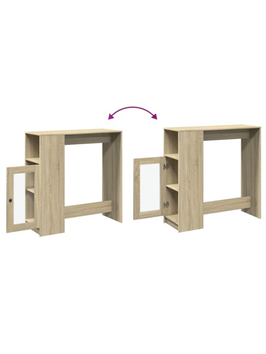 Barový stůl s regály dub sonoma 101 x 40 x 103,5 cm kompozit
