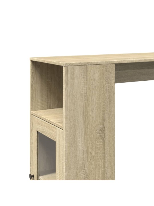 Barový stůl s regály dub sonoma 101 x 40 x 103,5 cm kompozit