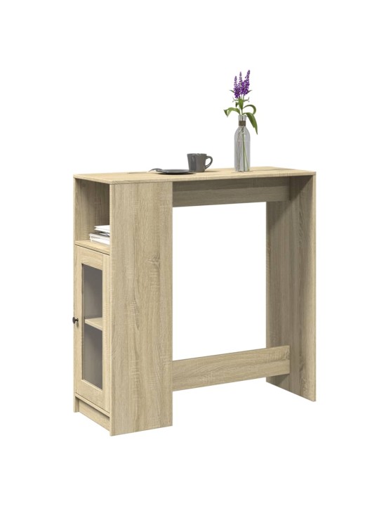 Barový stůl s regály dub sonoma 101 x 40 x 103,5 cm kompozit