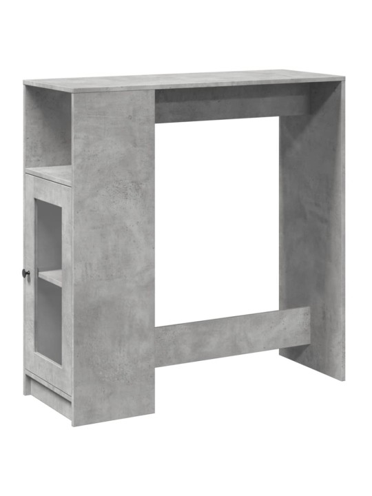 Barový stůl s regály betonově šedý 101 x 40 x 103,5 cm kompozit